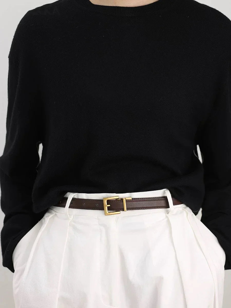 Women's Genuine Leather Belt - Velvet