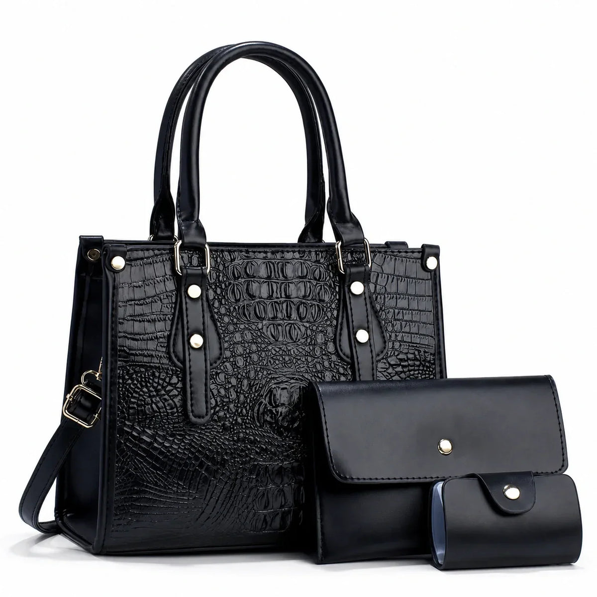Leather 3-Piece Bag Set - Aura
