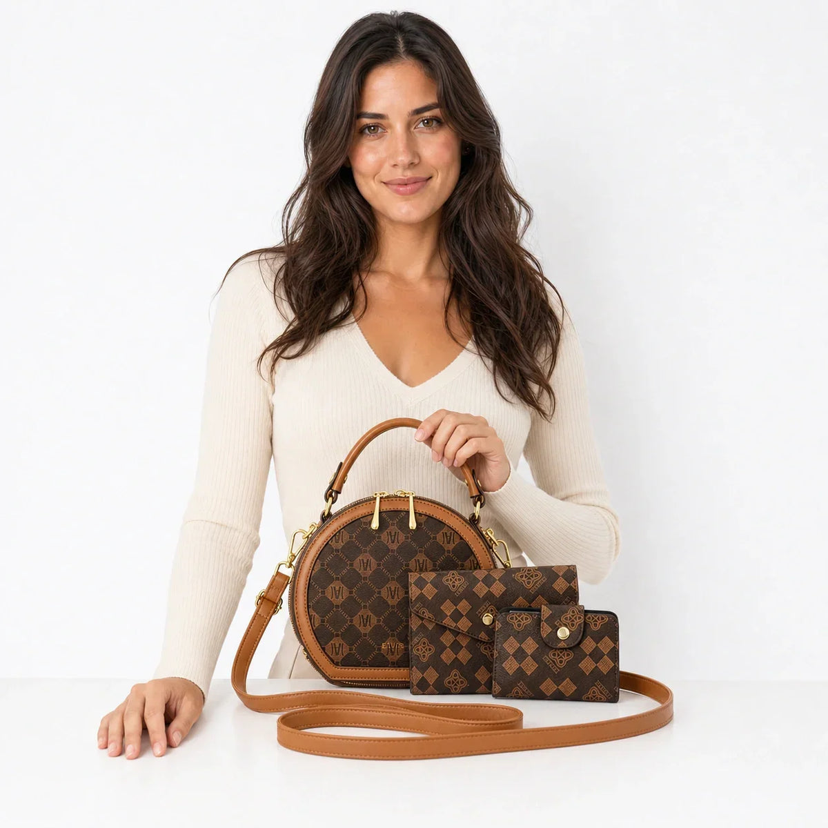 Leather Crossbody Set - Nova