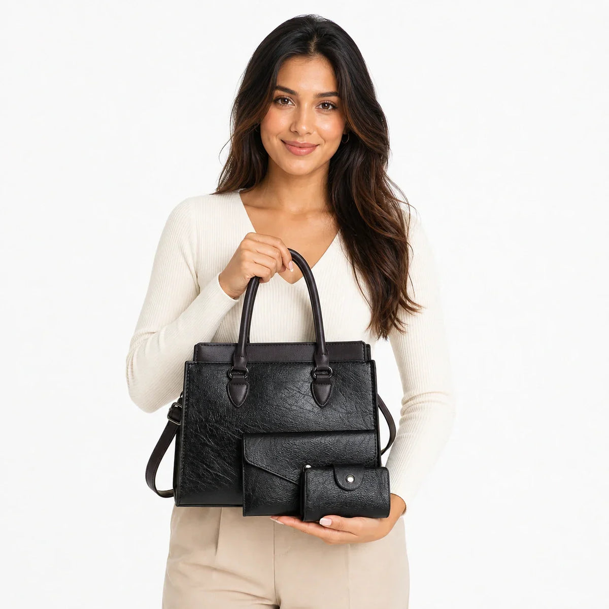 Leather Crossbody Set - Vela