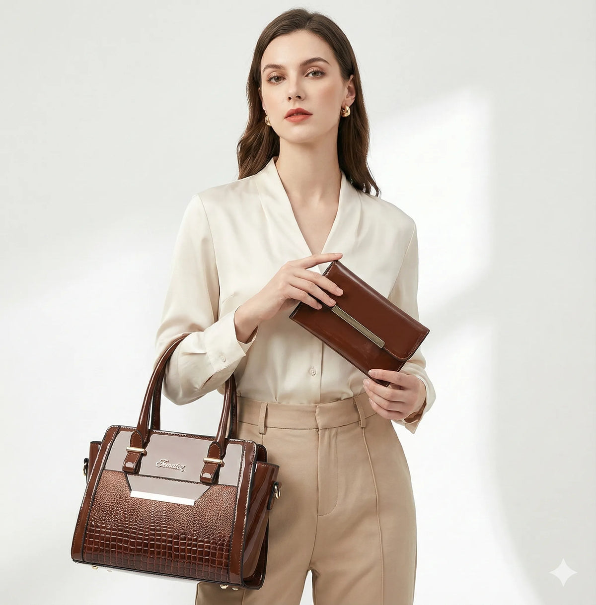 Bag and Wallet Kit in Leather - Cror