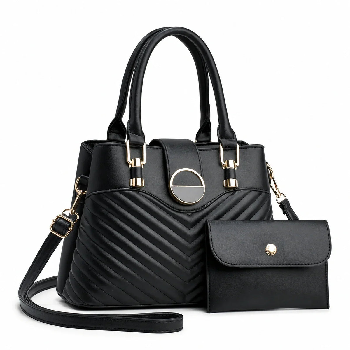Soft Leather Tote & Crossbody Set - Elara