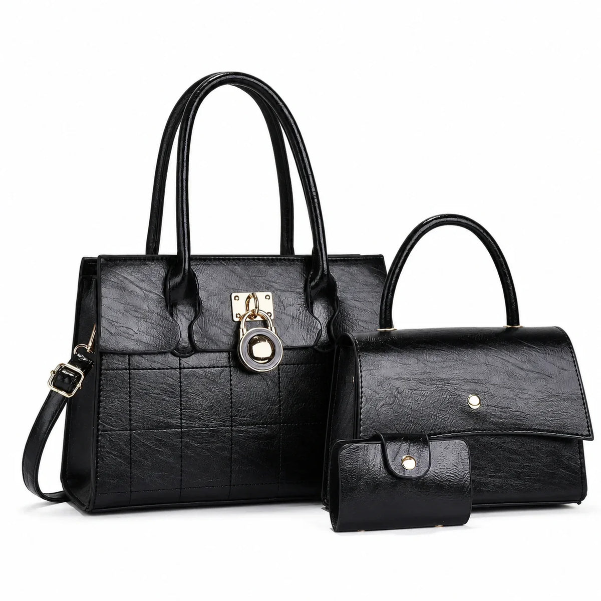 Leather Shoulder Bag Set - Niva
