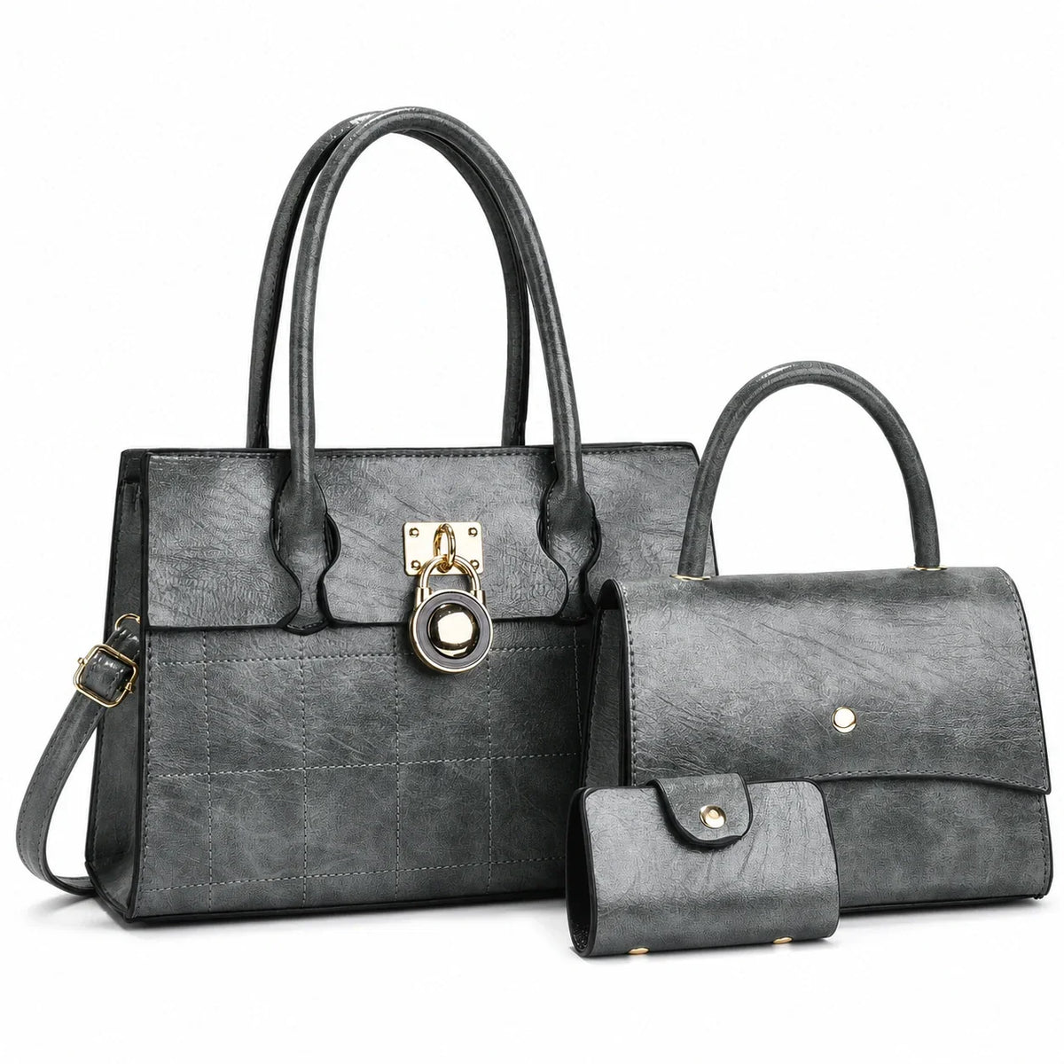 Leather Shoulder Bag Set - Niva