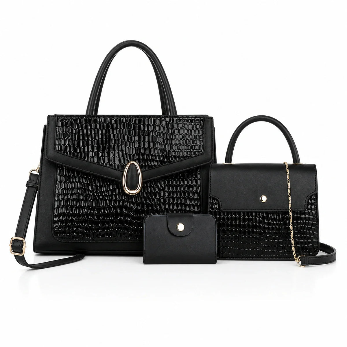 Leather Shoulder Bag Set - Vela